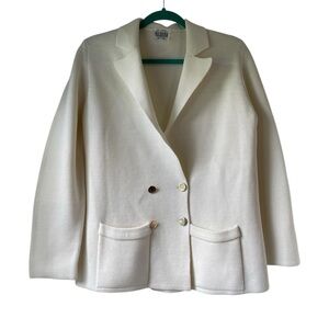 Vintage Hand Loomed Knit Double Breasted‎ Blazer